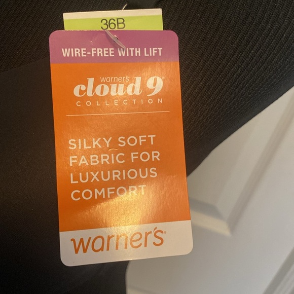 Warner’s Cloud 9 Collection 36B Black Bra Silky Soft Fabric NWT - Picture 6 of 9